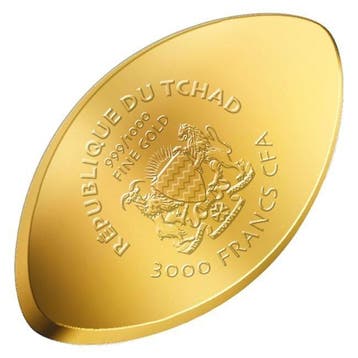 Tsjaad. 3000 Francs 1/1000 oz 999 Fine Gold 3000 CFA Francs