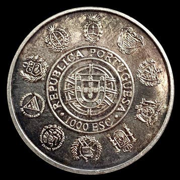 Portugal. Silver 1000 Escudos (The Wolf) Coin 1994 (Sans