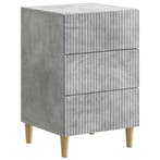 vidaXL Nachtkastje met lade Betongrijs 43 x 41 x 66,5 cm, Verzenden, Nieuw
