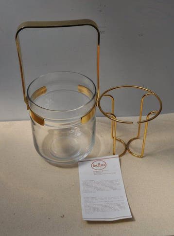 Cristallerie Livellara - Ijsemmer - Glas - goudkleurige