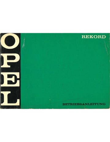 1969 OPEL REKORD INSTRUCTIEBOEKJE DUITS