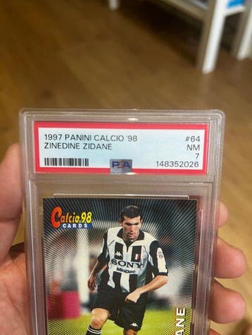 1997 Panini Calcio 98 Cards Zinedine Zidane #64 Graded card, Verzamelen, Nieuw