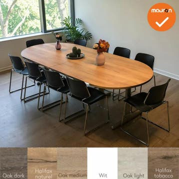 Ahrend vergadertafel - 300x120cm - Ovaal - bladkleur naar ke, Zakelijke goederen, Kantoor en Winkelinrichting | Kantoormeubilair en Inrichting