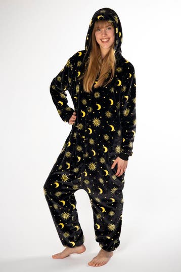 Onesie Maan Zon Sterren Pak 128-134 Sterrenpak Kostuum Zwart, Ophalen of Verzenden