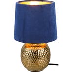 LED Tafellamp - Trion Sofia - E14 Fitting - Rond - Mat Blauw, Verzenden, Nieuw