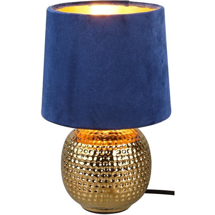 LED Tafellamp - Trion Sofia - E14 Fitting - Rond - Mat Blauw, Huis en Inrichting, Lampen | Tafellampen, Nieuw, Verzenden