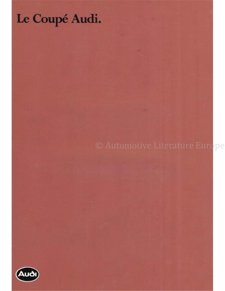 1983 AUDI COUPE BROCHURE FRANS, Livres, Autos | Brochures & Magazines