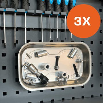 Datona RVS magneetschaal rechthoekig - 3 stuks - Datona -, Ophalen of Verzenden, Nieuw
