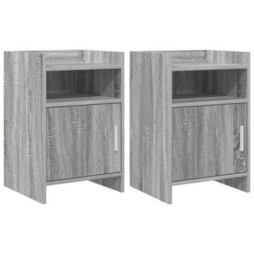 vidaXL Nachttafels 2 pcs Grijs Sonoma 40 x 36 x 60 cm, Verzenden, Nieuw