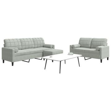 vidaXL 3-delige Loungeset met kussens en bolsters fluweel, Verzenden, Nieuw