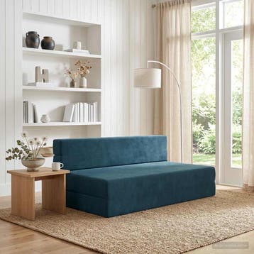 vidaXL Vouwbare Sofa Bed Blauw 152 x 86,5 x 60 cm Stof, Verzenden, Nieuw