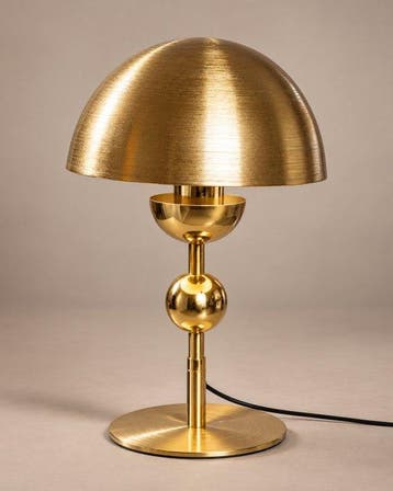 Tafellamp - Goudkleurige sculpturale – Ball & Dome – Luxe