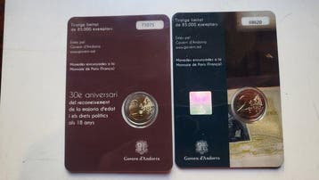 Andorre. 2 Euro 2015/2017 Majority + Hymna (2 coins)
