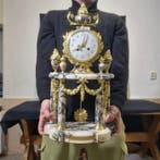 Portico klok Empire Brons, Marmer, Glas - 1850-1900 - Grote, Antiek en Kunst, Antiek | Klokken