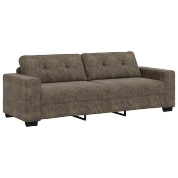 vidaXL 3-Zits Sofa Donkergrijs 220 cm Kunst Suède Leer, Huis en Inrichting, Verzenden, Nieuw