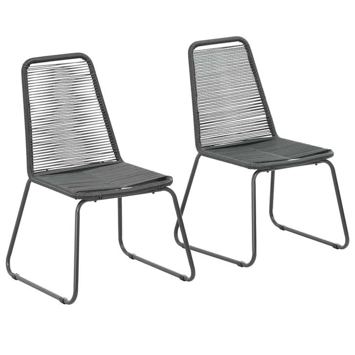 vidaXL Tuinstoelen 2 st poly rattan zwart, Tuin en Terras, Tuinstoelen, Nieuw, Verzenden