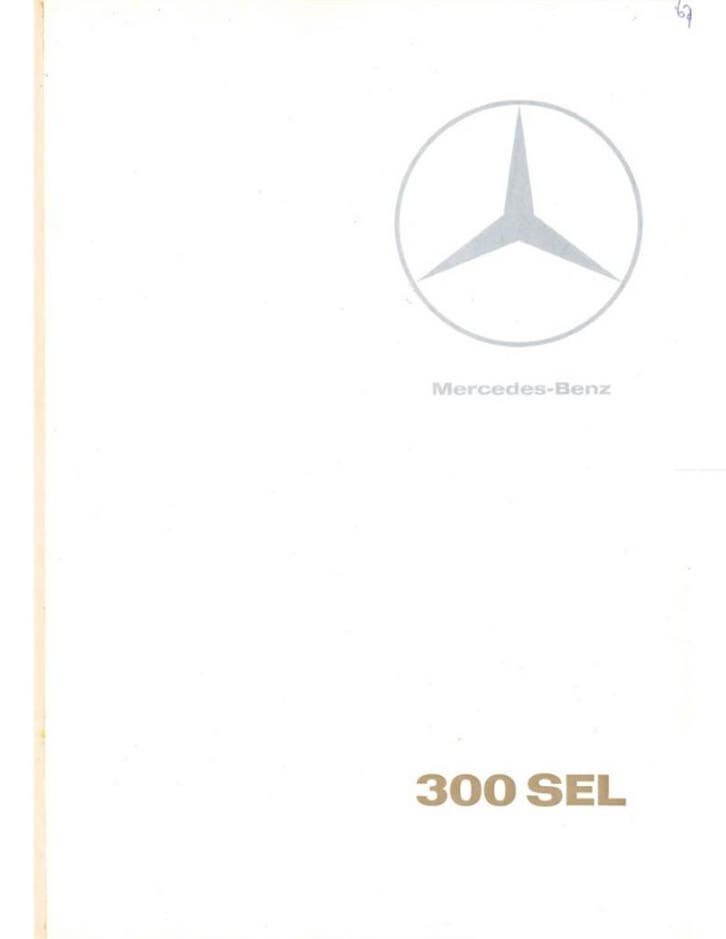 1966 MERCEDES BENZ 300 SEL BROCHURE DUITS, Livres, Autos | Brochures & Magazines