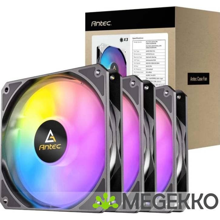 Antec P12 PWM ARGB 3 Pack Fans, Informatique & Logiciels, Refroidisseurs d'ordinateur, Envoi