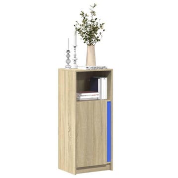 vidaXL Dressoir met LED 42,5x34x100 cm bewerkt hout sonoma, Verzenden, Nieuw