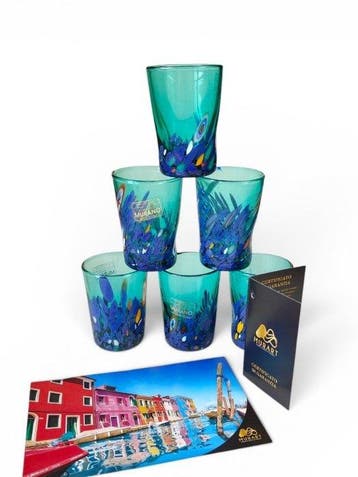 MurArt - Drinkset (6) - Glas - Murrine Millefiori