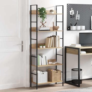 Boekenkast 5 schappen: 46% korting, retour deal!, Verzenden