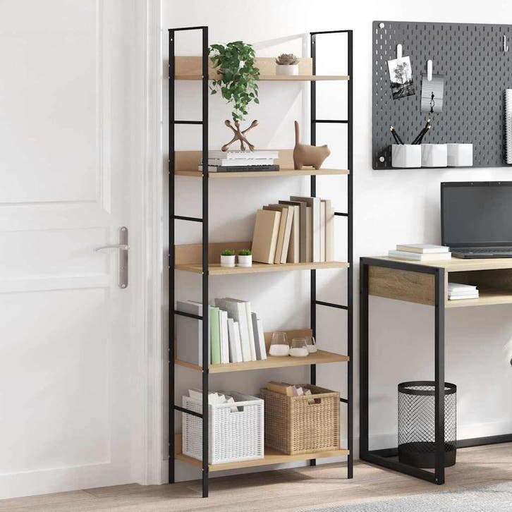 Boekenkast 5 schappen: 46% korting, retour deal!, Huis en Inrichting, Kasten | Boekenkasten, 25 tot 50 cm, Met plank(en), Zo goed als nieuw