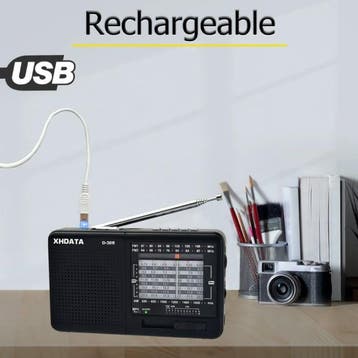 D-328 Draagbare Noodradio - Herlaadbaar 500mAh Batterij - AM, Verzenden, Nieuw