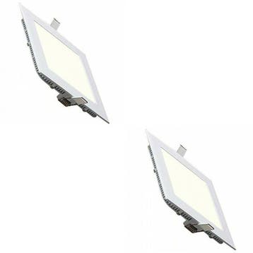 LED Downlight Slim 2 Pack - Inbouw LED Downlight Vierkant 15, Verzenden, Nieuw