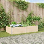 vidaXL Plantenbak Ivoor 195 x 100 x 45 cm Gegevens staal, Verzenden