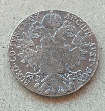 Oostenrijk. Maria-Theresia. Thaler (taler) 1780 / H 19a, Postzegels en Munten, Munten | Europa | Niet-Euromunten