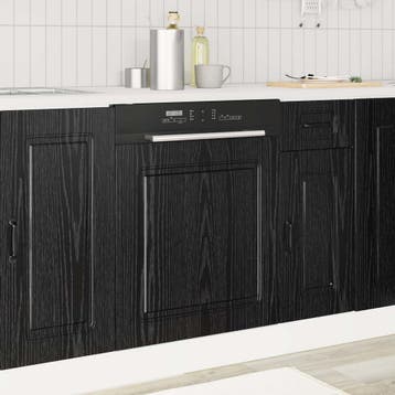 vidaXL Vaatwasserpaneel Kalmar Zwart Eiken 60 x 1,5 x 57 cm, Verzenden, Nieuw