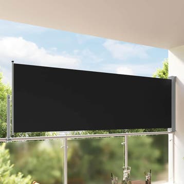 vidaXL Tuinscherm uittrekbaar 120x300 cm zwart, Verzenden