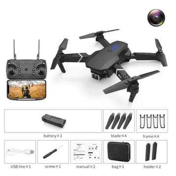 E88 Mini RC Drone met 4K Camera - WiFi Quadcopter met One, Verzenden, Nieuw