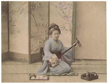 Ogawa Kazumasa - Japan: geisha playing shamisen