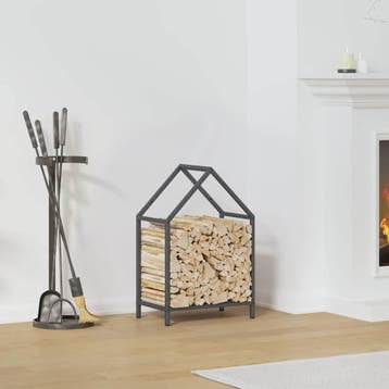 vidaXL Brandhoutrek 40x25x60 cm koudgewalst staal, Verzenden