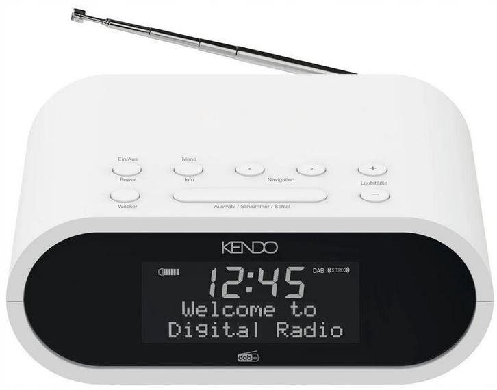 Wekkerradio met DAB - Digitale wekker - Alarmklok - Wit - KE, Audio, Tv en Foto, Radio's, Nieuw, Verzenden