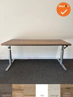 Gispen bureau – Slinger verstelbaar – 180x80 – Zilverg, Werkplek, Ophalen of Verzenden, Gebruikt, Bureau
