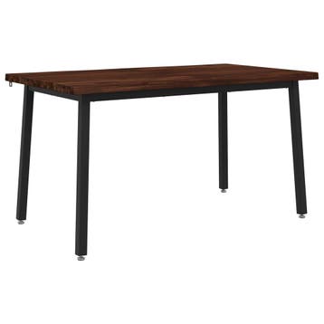 vidaXL 120 x 90 x 75 cm Massief Acacia Hout Donkerbruin en, Huis en Inrichting, Tafels | Eettafels, Verzenden, Nieuw