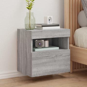 vidaXL Tv-wandmeubel met LED 40x30x40 cm grijs sonoma, Huis en Inrichting, Kasten |Televisiemeubels, Verzenden, Nieuw