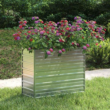 vidaXL Plantenbak verhoogd 100x40x77 cm gegalvaniseerd staal, Verzenden