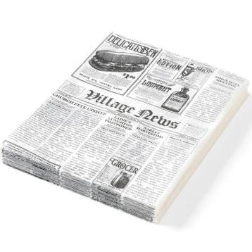 Vetvrij Papier | Krantenprint | 500 Stuks | 250x200mm HENDI, Verzenden
