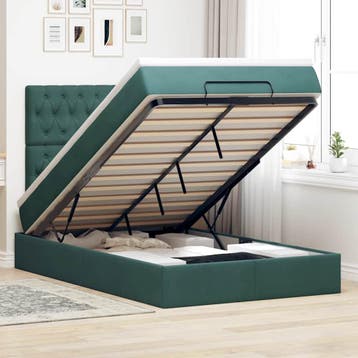 vidaXL Ottoman bed met matrassen 120x190cm fluweel, Verzenden, Nieuw