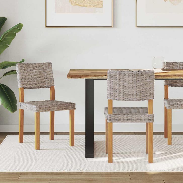 vidaXL Eetkamerstoel 2 pcs Kubu grijs 46 x 55 x 84 cm Kubu, Huis en Inrichting, Stoelen, Nieuw, Verzenden