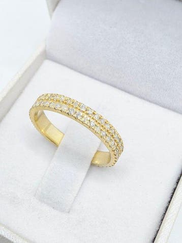 Zonder minimumprijs - Ring Zilver - 0.74ct. tw. Diamant