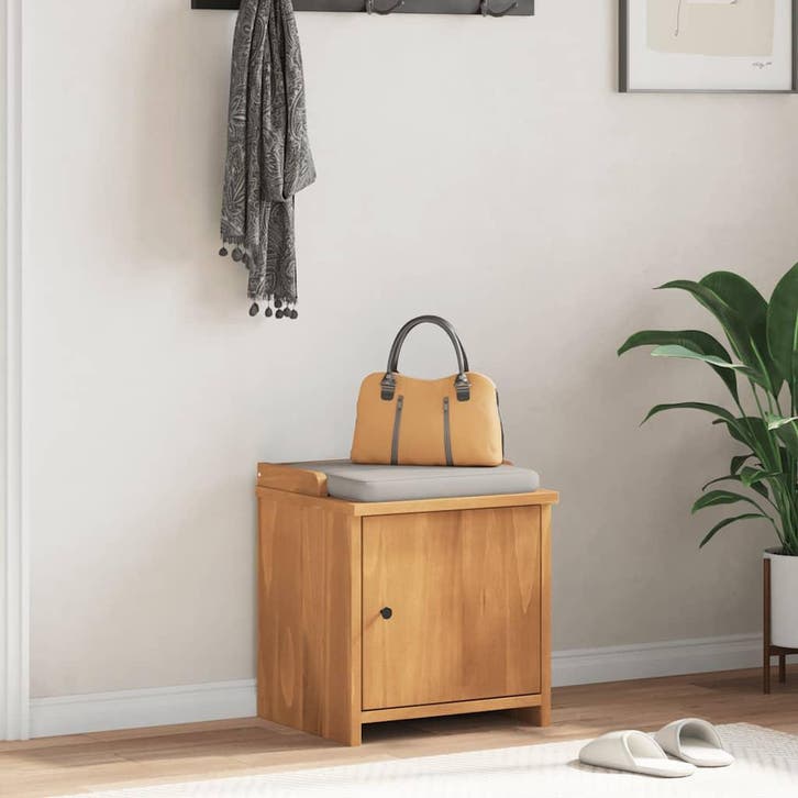 vidaXL Gangbankje SANDNES 45x40x50 cm massief grenenhout, Huis en Inrichting, Overige Huis en Inrichting, Nieuw, Verzenden