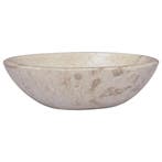 vidaXL Gootsteen 53x40x15 cm marmer crèmekleurig, Doe-het-zelf en Bouw, Sanitair, Verzenden, Nieuw