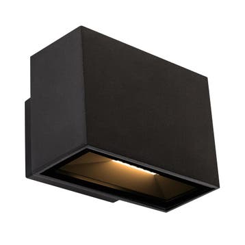 Wandverlichting modern Segment Up en Down Muurlamp Zwart Sma, Verzenden, Nieuw