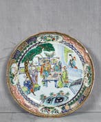 Assiette (3) - Porcelaine - Assiette en famille rose, Antiquités & Art