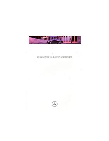 1994 MERCEDES BENZ E200 - E420 LIMOUSINE BROCHURE