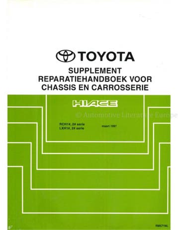 1997 TOYOTA HIACE CHASSIS & CARROSSERIE (SUPPLEMENT)